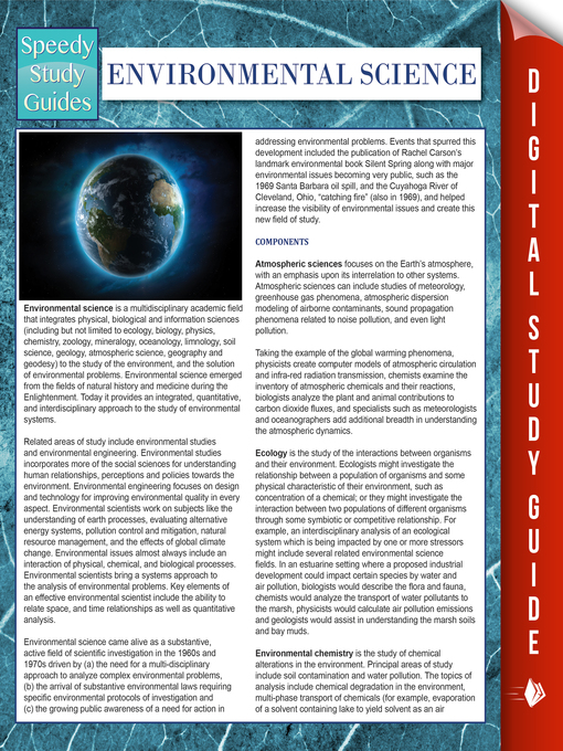 Title details for Environmental Science by Speedy Publishing - Available